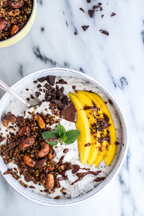 coconut oats smoothie bowl