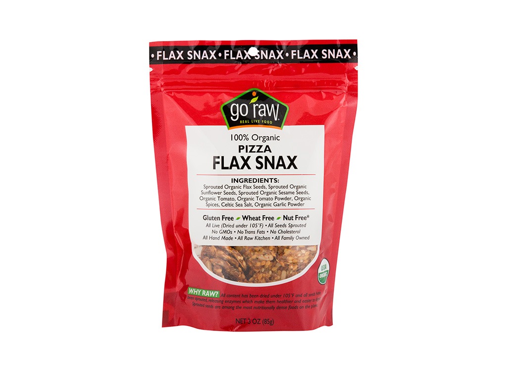 best foods for netflix and chill - go raw pizza flax snacks