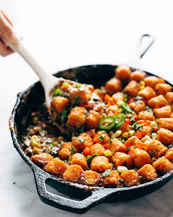 sweet potato tot hotdish