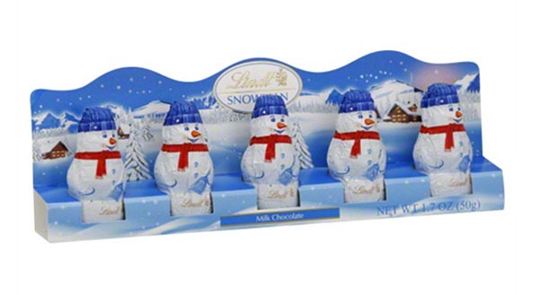 LINDT MILK CHOCOLATE SNOWMEN