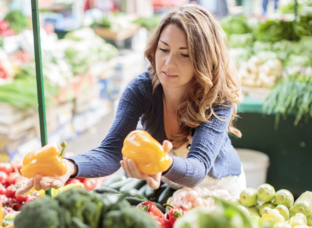 Woman at farmers market