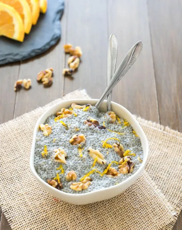 Orange Vanilla Bean Chia Pudding Bowl