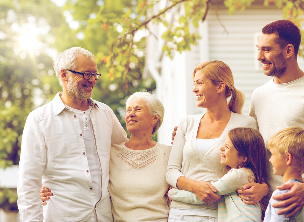 Family laughing