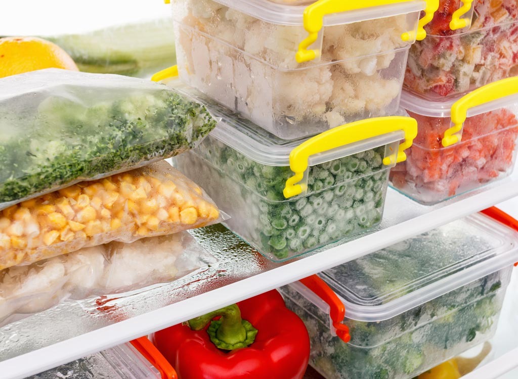 fridge storage food in plastic