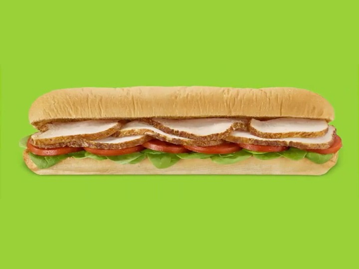 carved turkey subway sandwich
