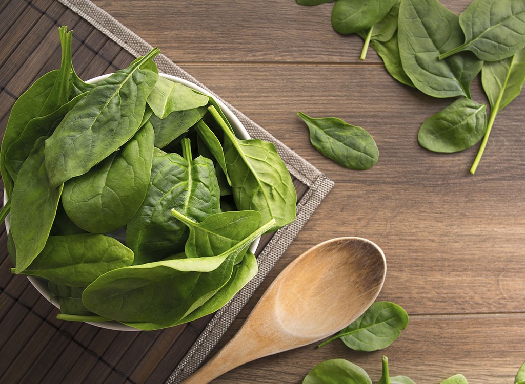 Prepare for nutrition spinach