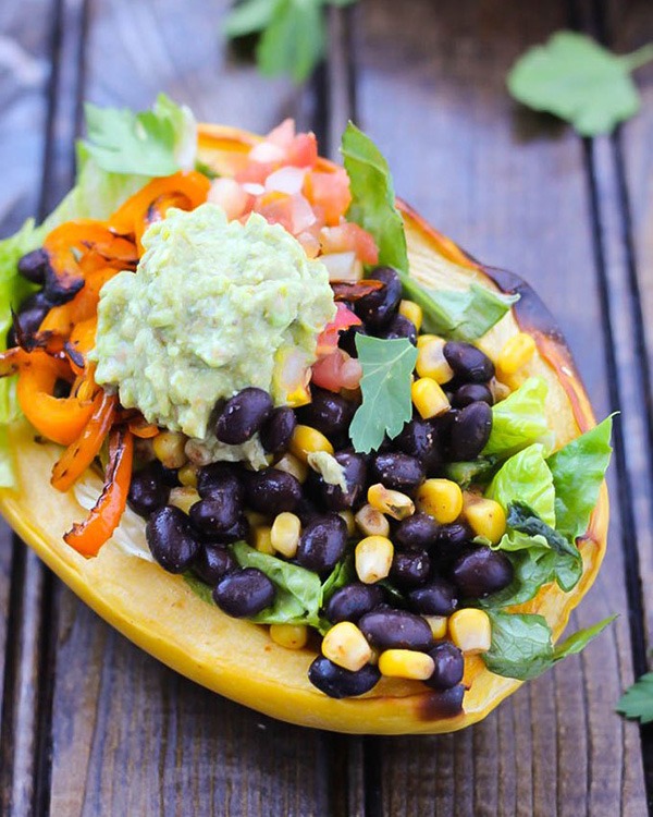 spaghetti squash burrito bowl