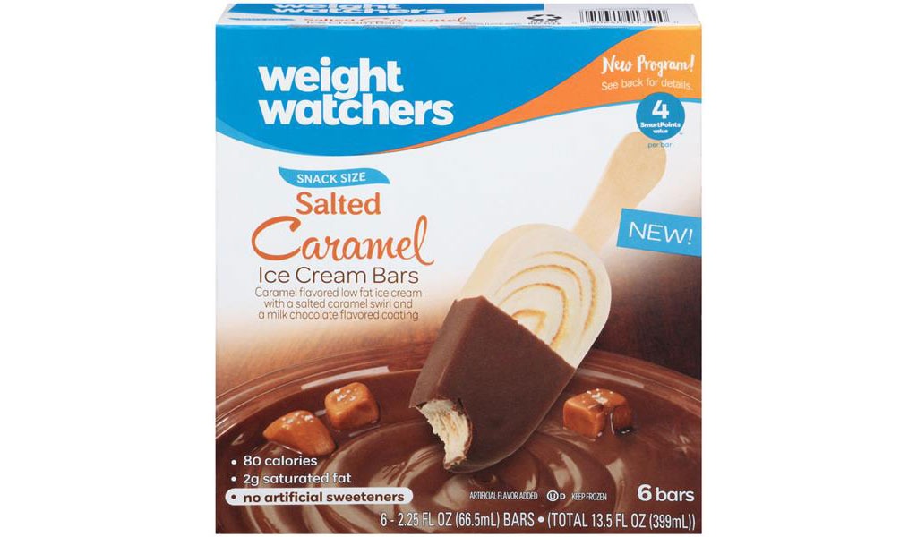 weight watchers snack size salted caramel ice cream bars