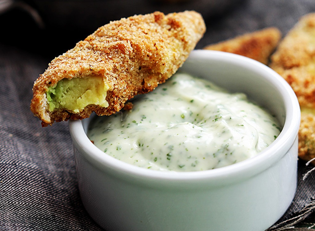 baked avocado fries with ranch dip
