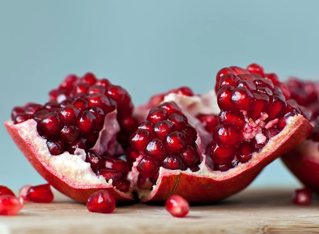 Pomegranate seeds high fiber foods