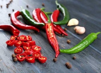 Spicy chili peppers