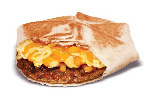 taco bell am crunchwrap sausage