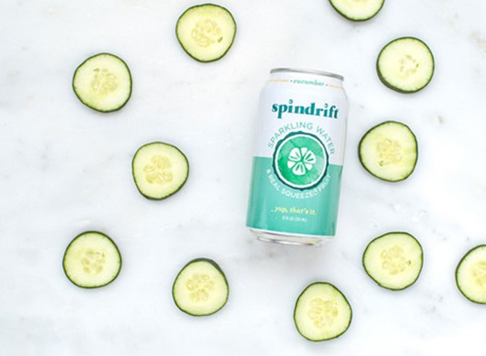 can of spindrift cucumbers
