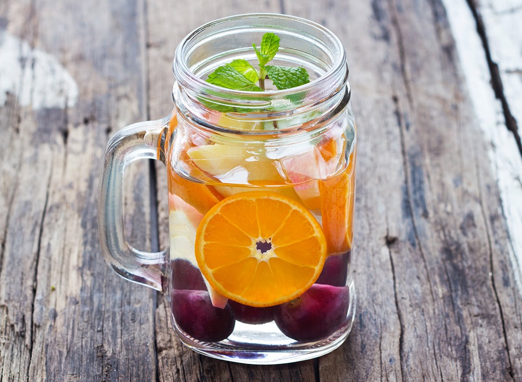 spa water with fruit