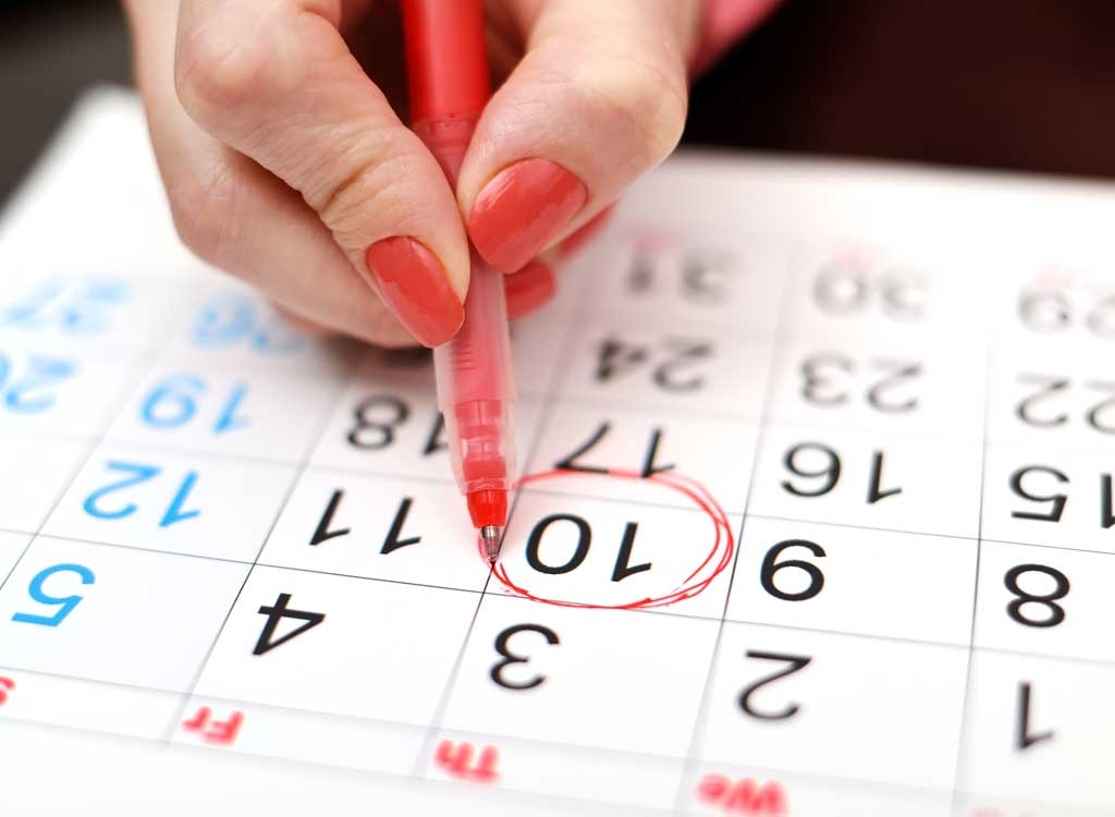 Marking date on calendar - how to lose weight after 30