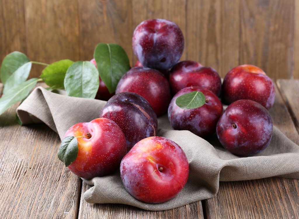 Plums on a cloth