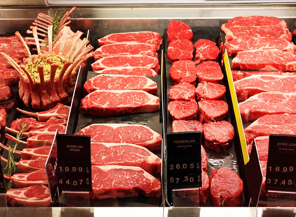 Casserole tips supermarket meat case