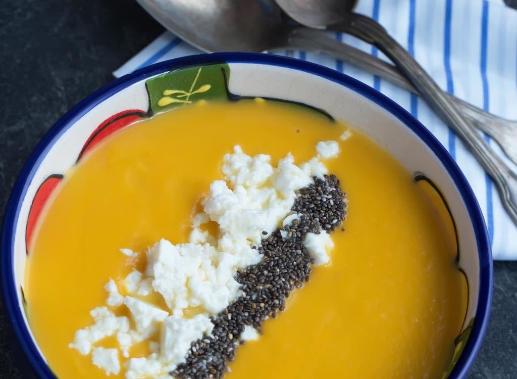 feta soup with chia seeds