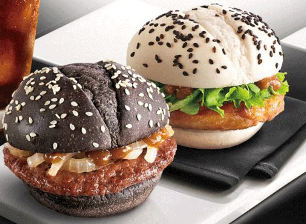 mcdonalds china black and white burgers