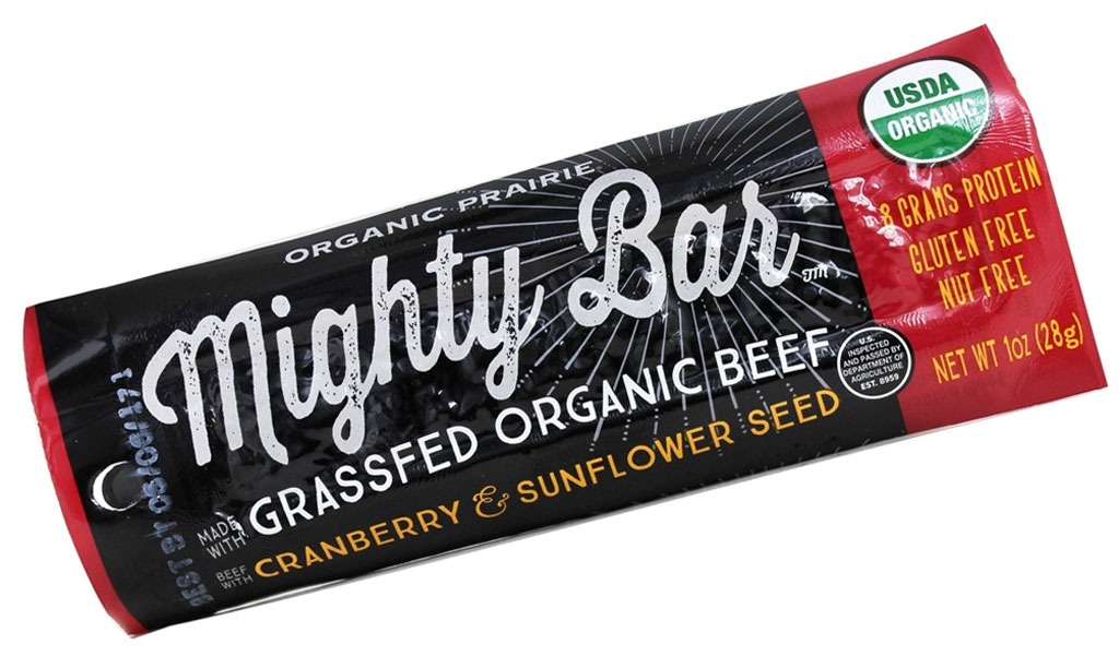 Mighty bar cranberry and sunflower seed beef