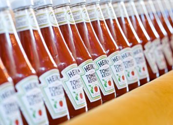 Row of Heinz Ketchup