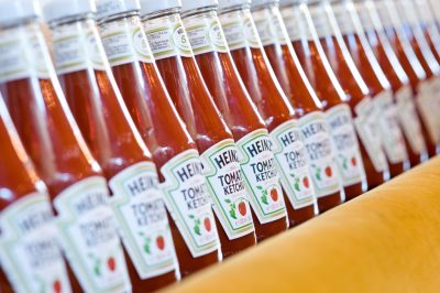Row of Heinz Ketchup