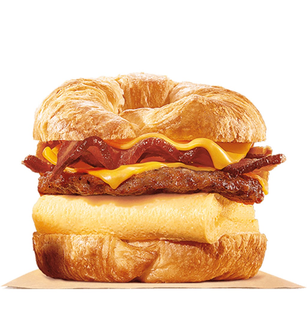 burger king king croissanwich with sausage and bacon