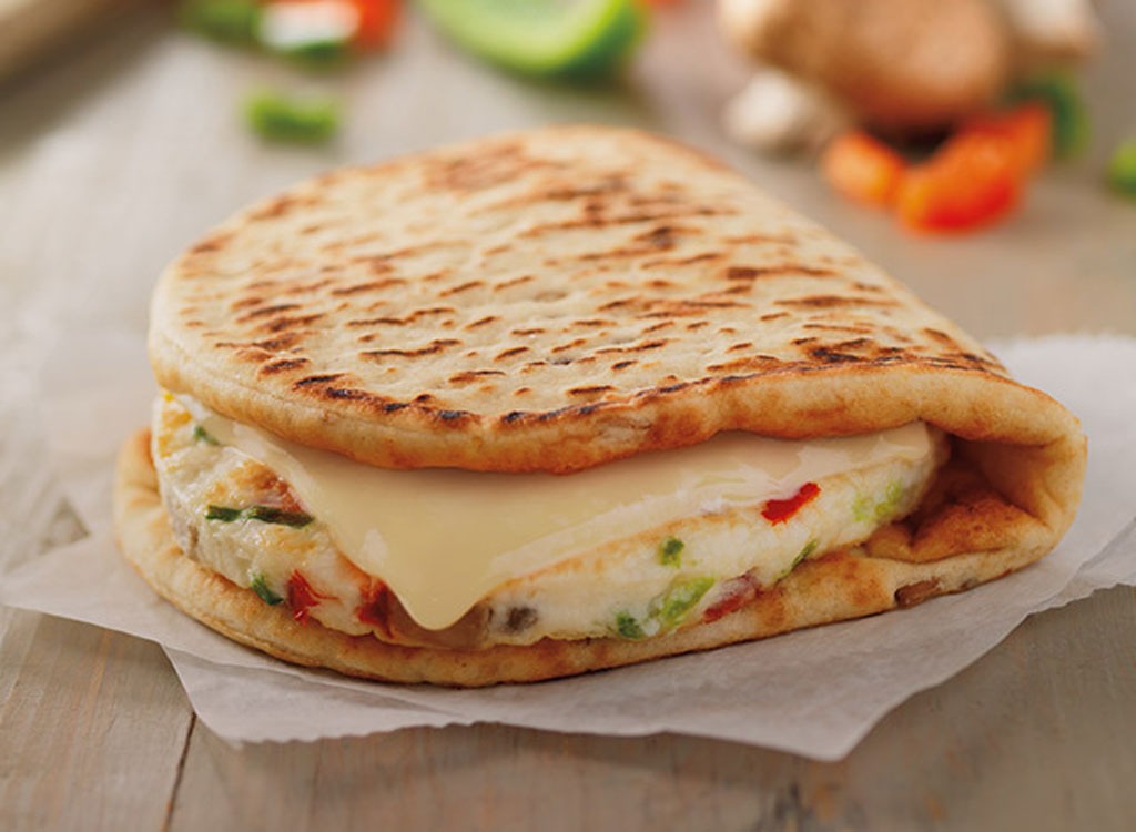 dunkin donuts veggie egg white flatbread