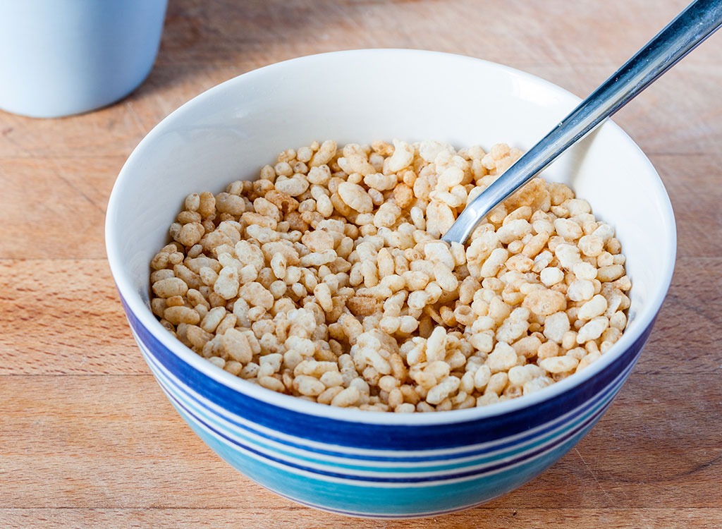 Rice krispies cereal bowl