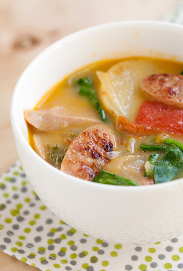 Kale Soup with Sausage and Potatoes