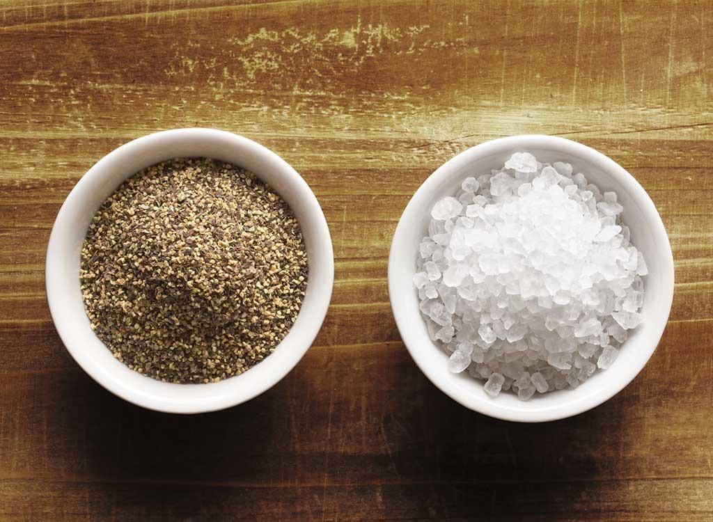 pinch bowls of salt and pepper