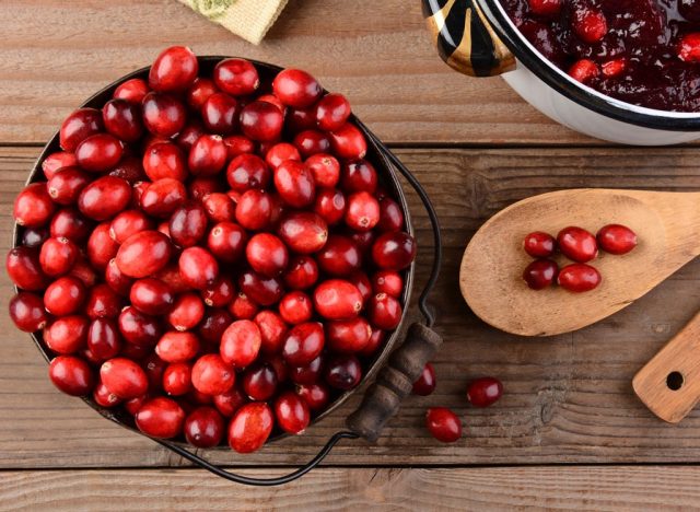 Sugary fruits ranked Cranberries