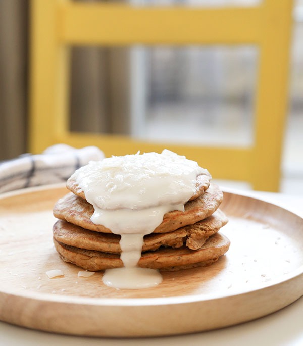 vanilla coconut protein pancake recipe