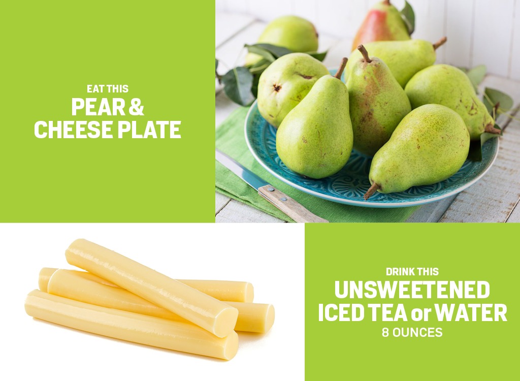 biggest loser snacks pear and cheese stick