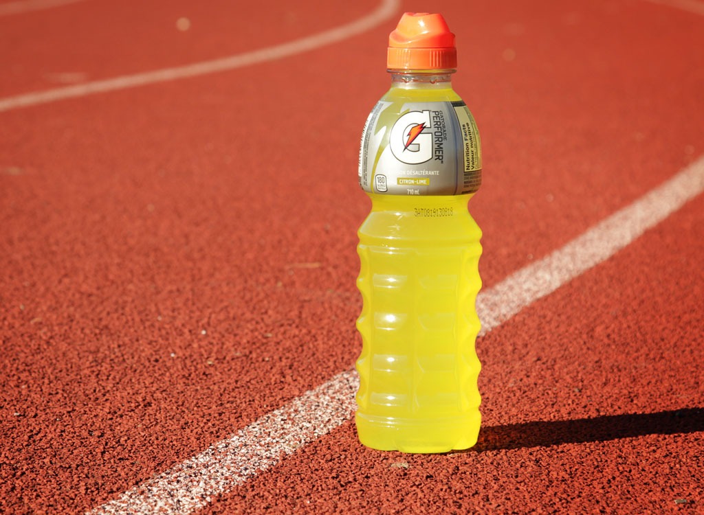 Gatorade sports drink on track