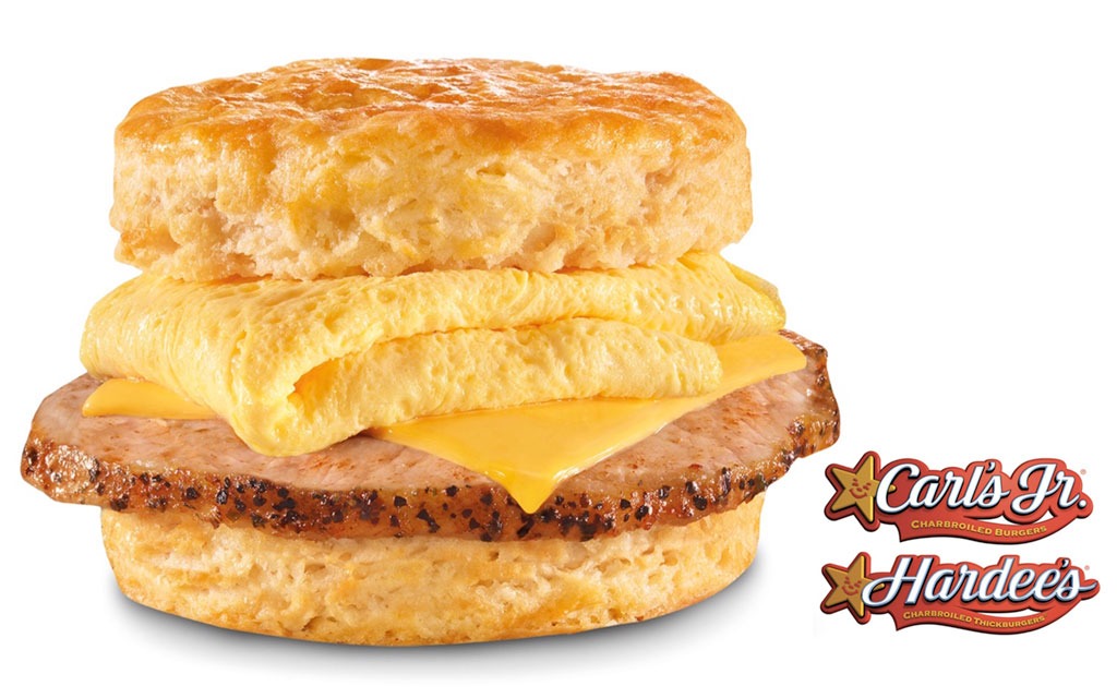 hardees grilled pork biscuit with egg and cheese