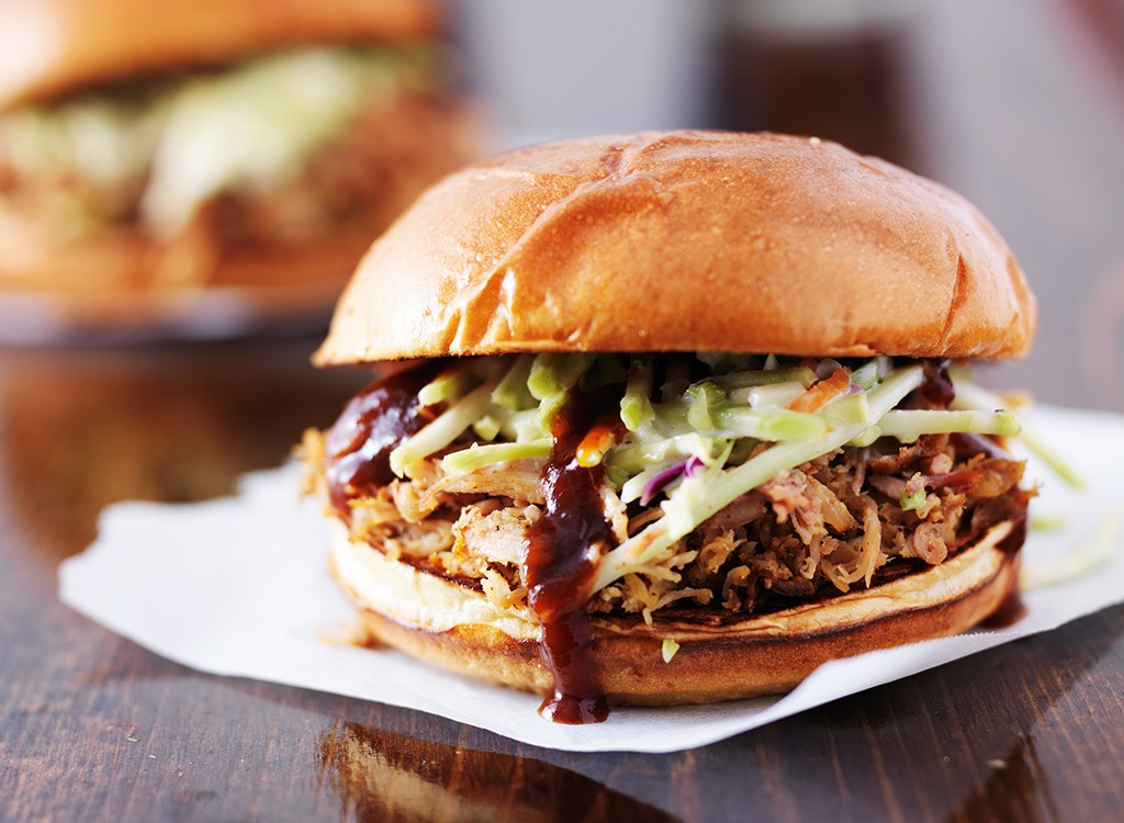 pulled pork barbecue sauce sandwich