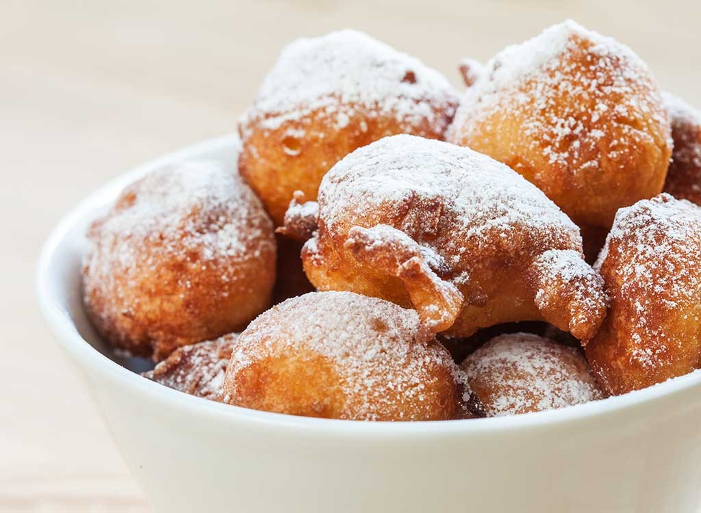 bowl of fried beignets.