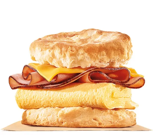 burger king ham, egg and cheese biscuit