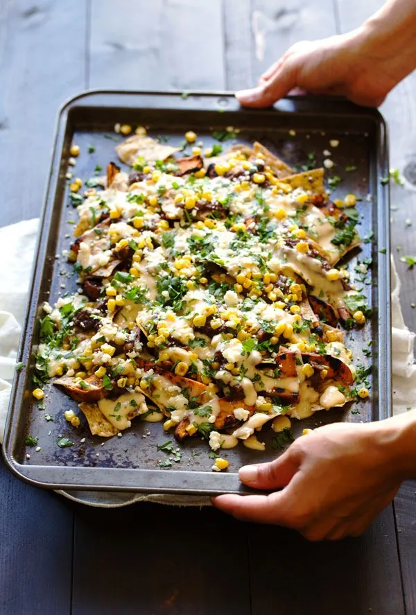 healthy grilled sweet potato nachos