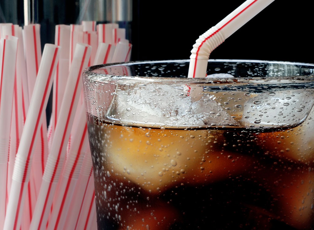 Soda with straws