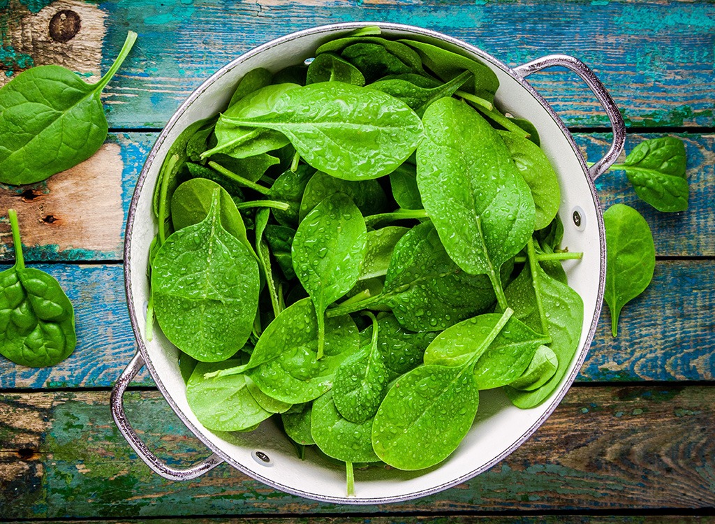 Foods for stress spinach