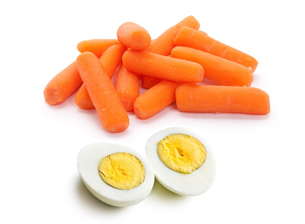 baby carrots and eggs