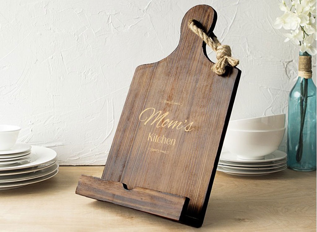 wooden cookbook stand