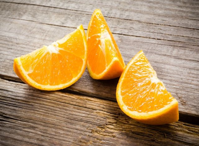 Sugary fruits ranked orange