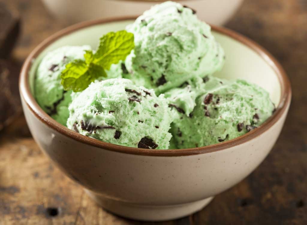 Mint chip ice cream