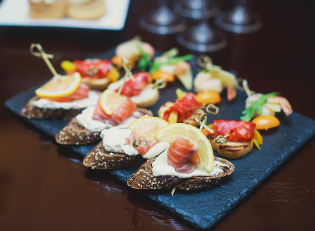 seafood on toast restaurant antipasto