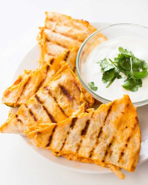 buffalo chicken quesadilla