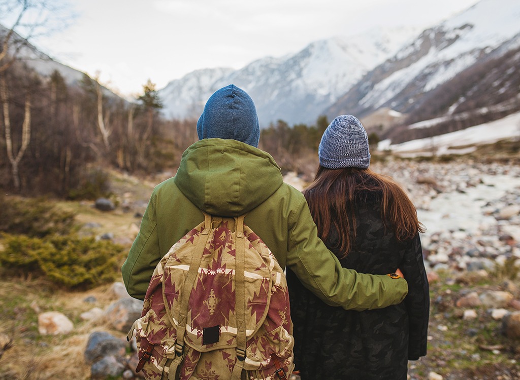 Couple hiking
