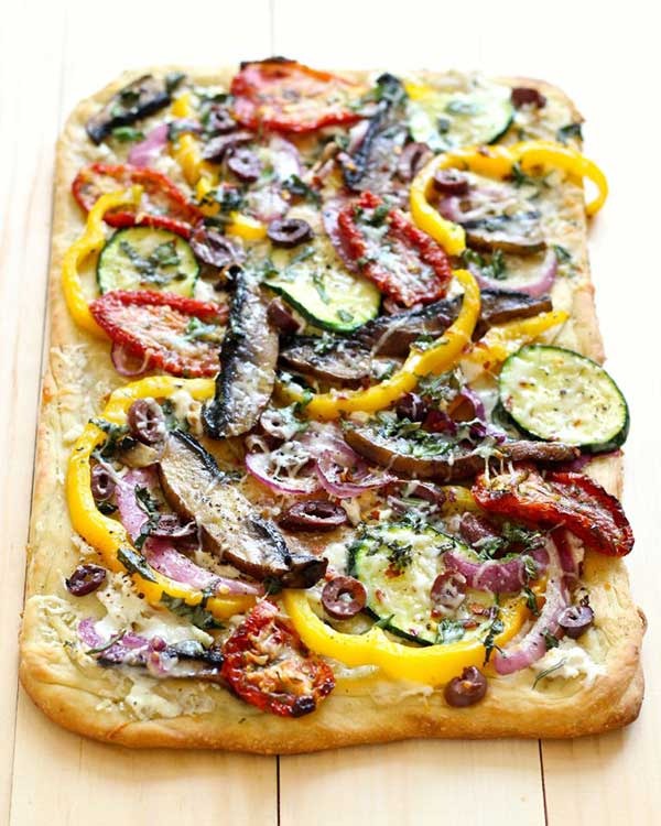 roasted vegetable flatbread